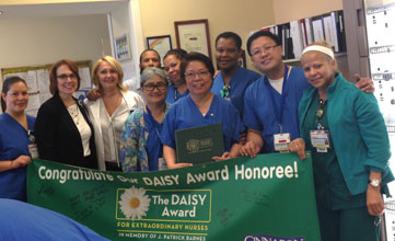 Jersey City Medical Center April 2015 Daisy Award Winner